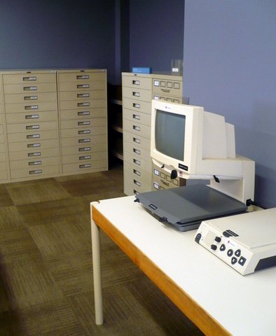 Microform viewer and drawers