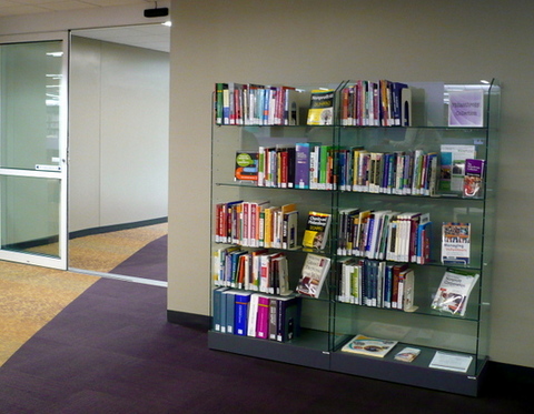 Philanthropy collection shelves