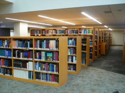 Reference collection shelves