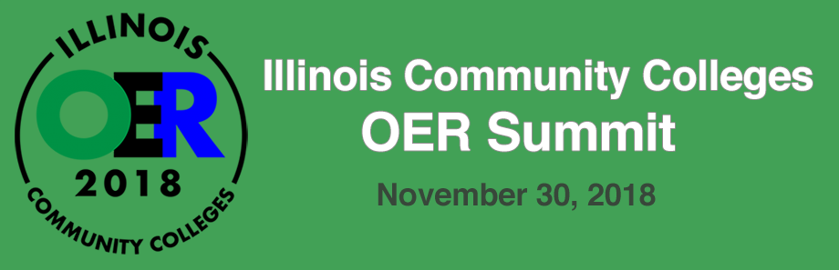 Illinois Community Colleges Open Educational Resources Summit logo 2018